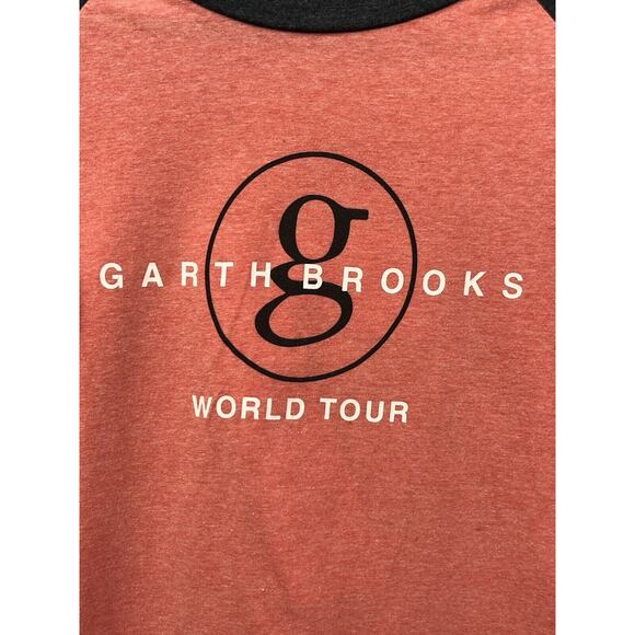 Garth Brooks World Tour Concert #7 Women's Size Medium T-Shirt Coral Gray - Picture 5 of 8